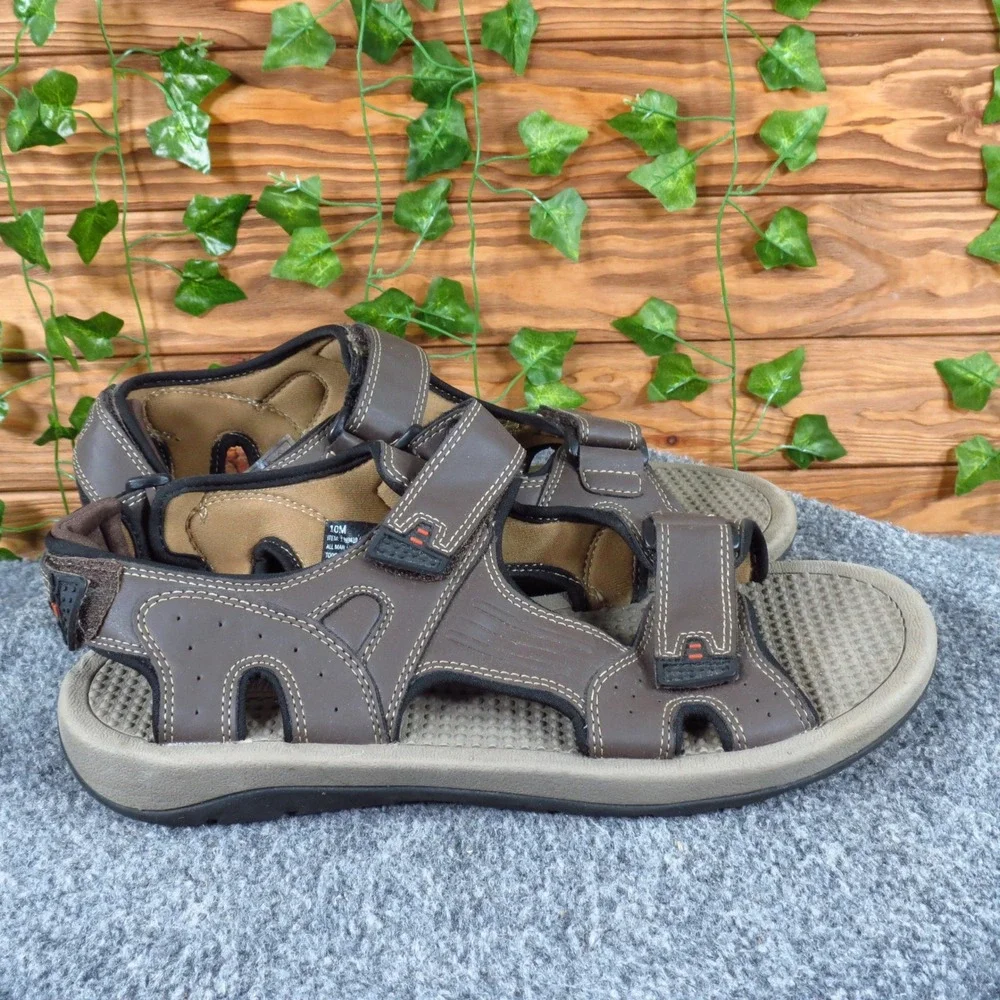 Khombu Noah Men's Size‎ 10 Brown Synthetic Sport Sandals Outdoor Comfort Walking